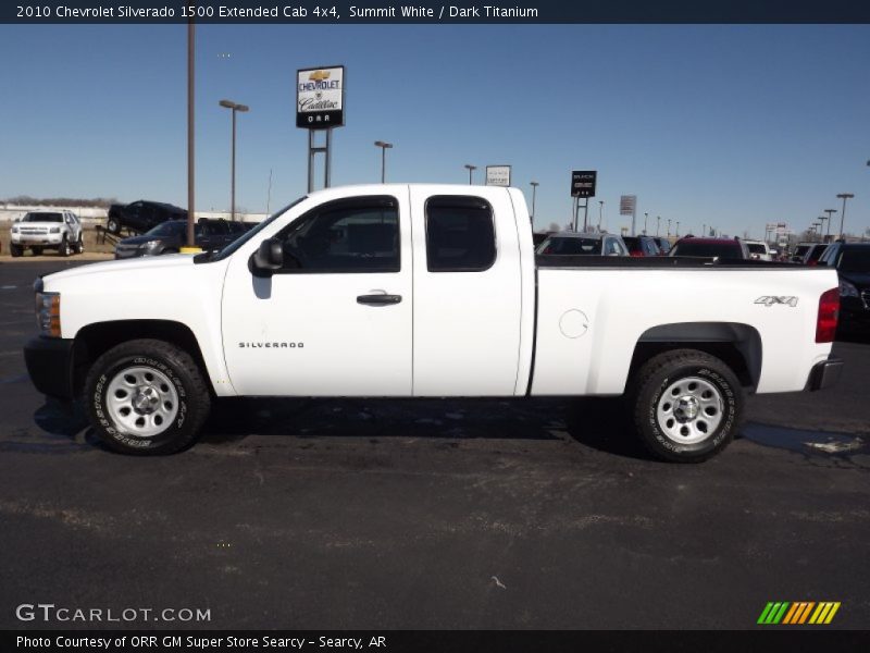 Summit White / Dark Titanium 2010 Chevrolet Silverado 1500 Extended Cab 4x4