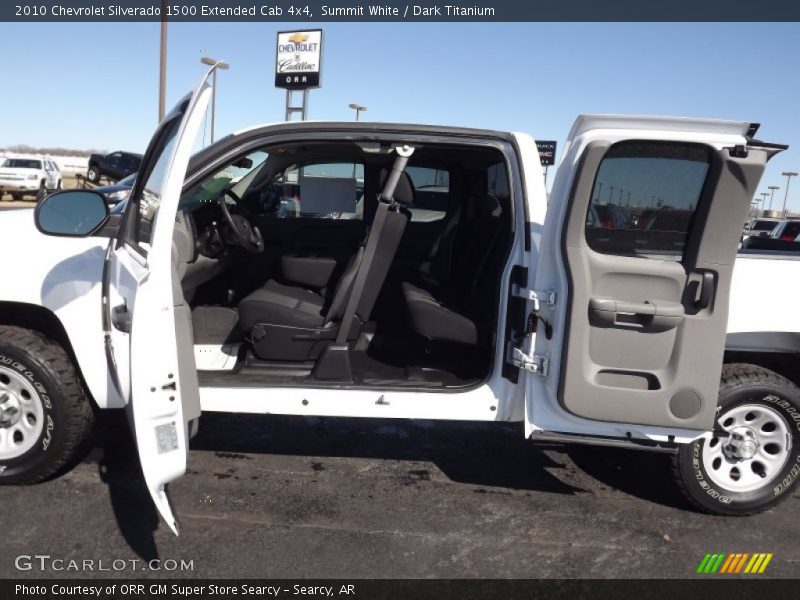 Summit White / Dark Titanium 2010 Chevrolet Silverado 1500 Extended Cab 4x4