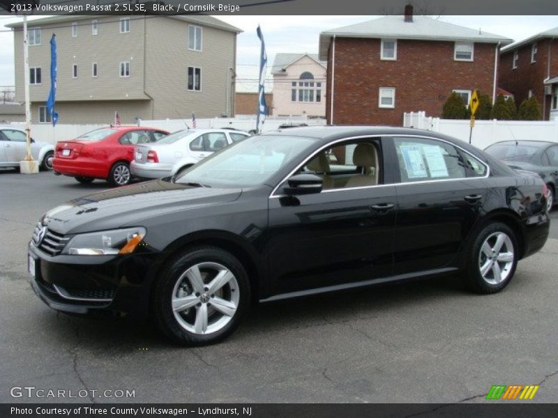 Black / Cornsilk Beige 2013 Volkswagen Passat 2.5L SE