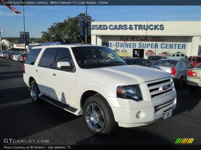 White Platinum Tri-Coat Metallic / Stone 2009 Ford Expedition Limited