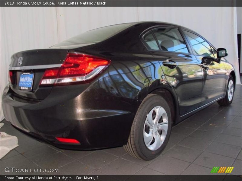 Kona Coffee Metallic / Black 2013 Honda Civic LX Coupe