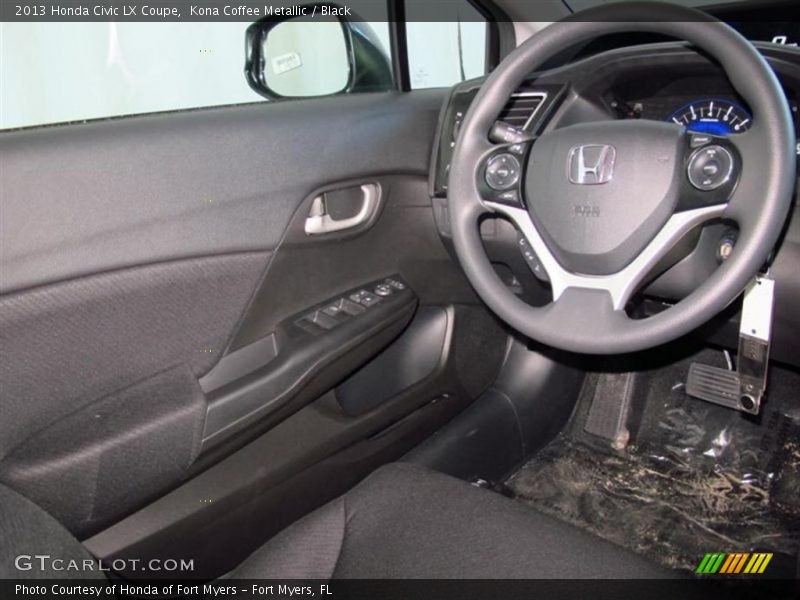 Kona Coffee Metallic / Black 2013 Honda Civic LX Coupe