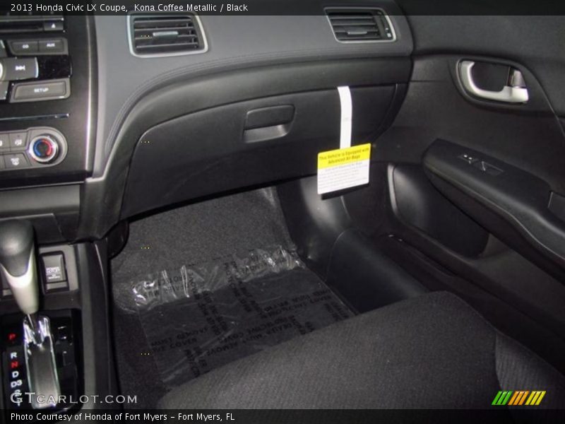 Kona Coffee Metallic / Black 2013 Honda Civic LX Coupe