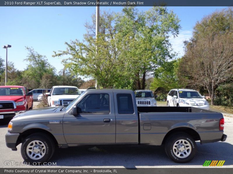 Dark Shadow Grey Metallic / Medium Dark Flint 2010 Ford Ranger XLT SuperCab