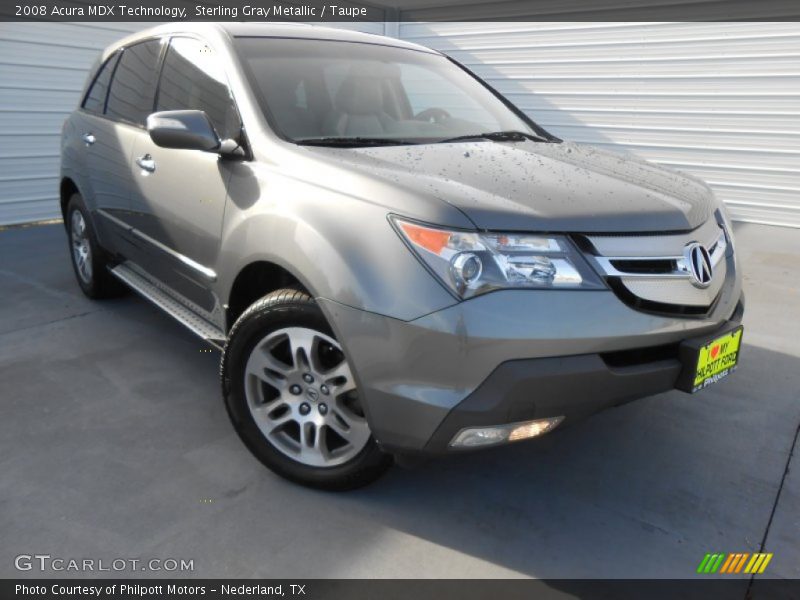 Sterling Gray Metallic / Taupe 2008 Acura MDX Technology