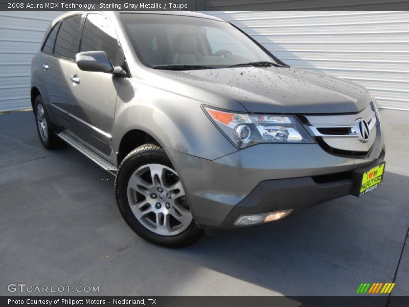 Sterling Gray Metallic / Taupe 2008 Acura MDX Technology