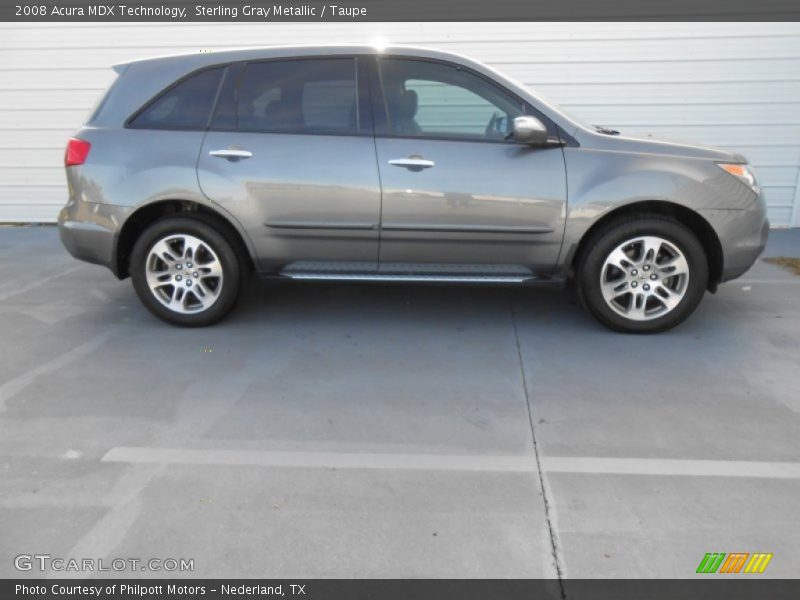 Sterling Gray Metallic / Taupe 2008 Acura MDX Technology