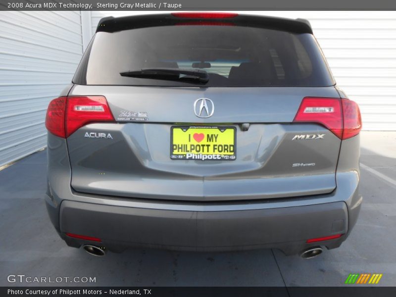 Sterling Gray Metallic / Taupe 2008 Acura MDX Technology