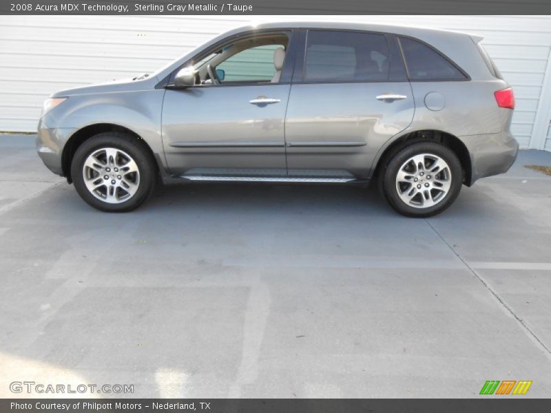 Sterling Gray Metallic / Taupe 2008 Acura MDX Technology