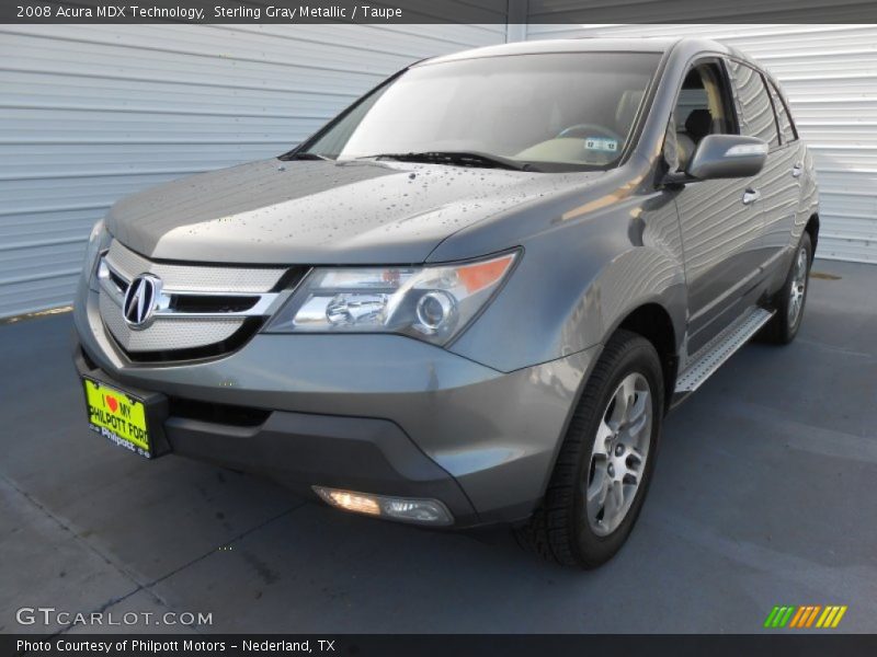 Sterling Gray Metallic / Taupe 2008 Acura MDX Technology