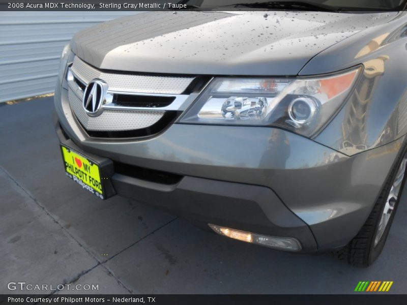 Sterling Gray Metallic / Taupe 2008 Acura MDX Technology