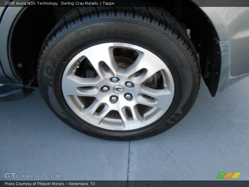 Sterling Gray Metallic / Taupe 2008 Acura MDX Technology