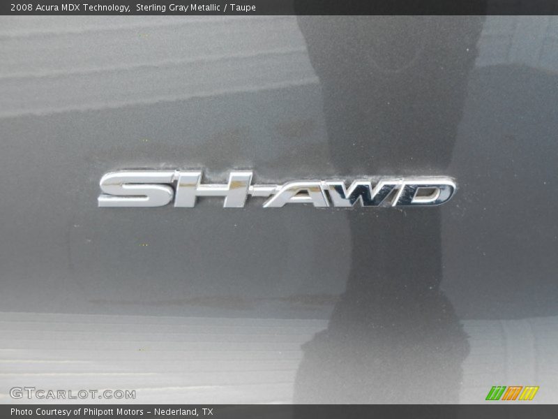 Sterling Gray Metallic / Taupe 2008 Acura MDX Technology