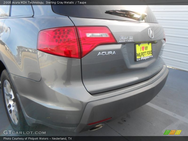 Sterling Gray Metallic / Taupe 2008 Acura MDX Technology
