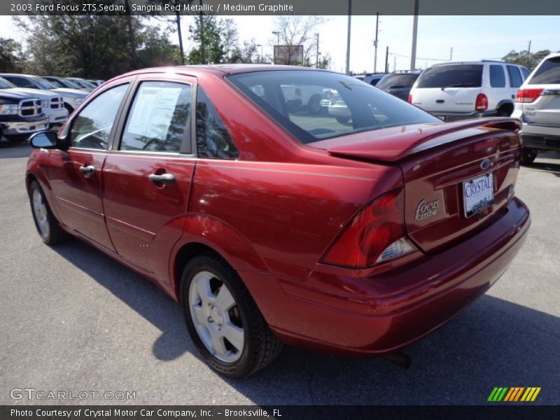 Sangria Red Metallic / Medium Graphite 2003 Ford Focus ZTS Sedan