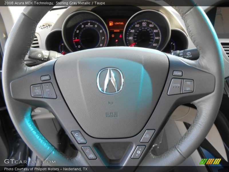 Sterling Gray Metallic / Taupe 2008 Acura MDX Technology