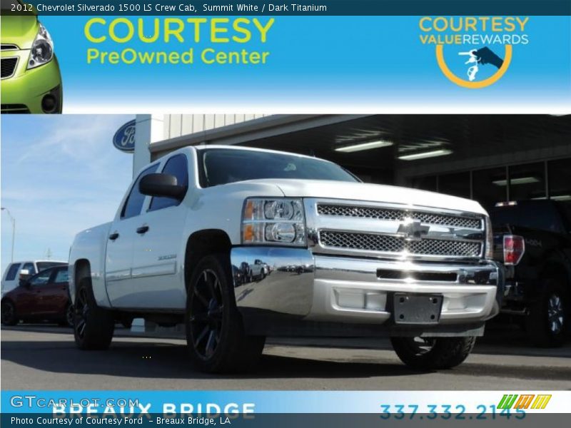 Summit White / Dark Titanium 2012 Chevrolet Silverado 1500 LS Crew Cab