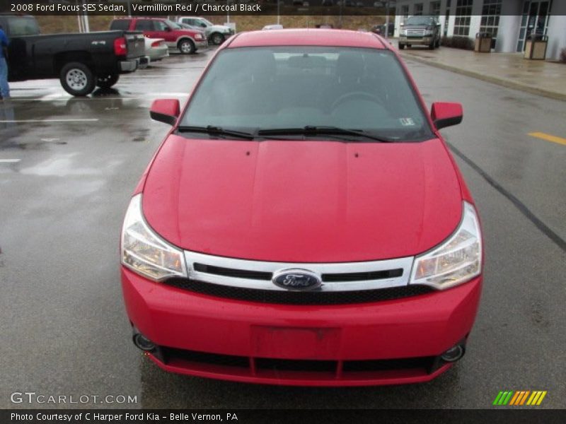 Vermillion Red / Charcoal Black 2008 Ford Focus SES Sedan