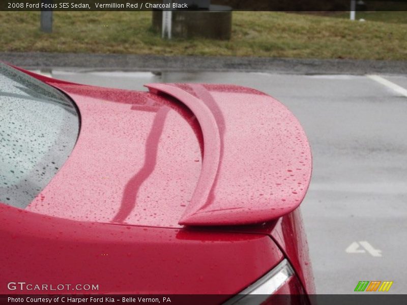 Vermillion Red / Charcoal Black 2008 Ford Focus SES Sedan