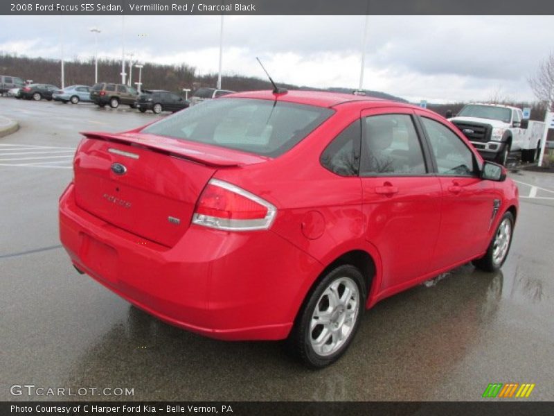 Vermillion Red / Charcoal Black 2008 Ford Focus SES Sedan