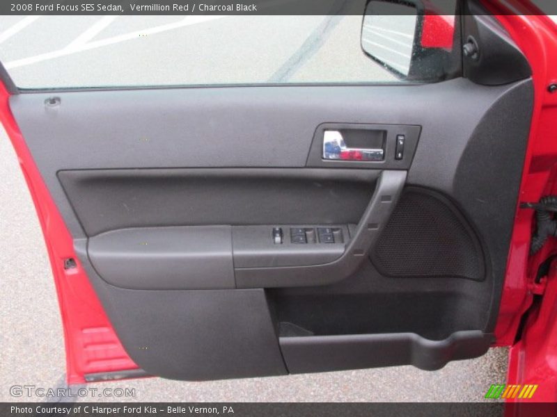 Vermillion Red / Charcoal Black 2008 Ford Focus SES Sedan