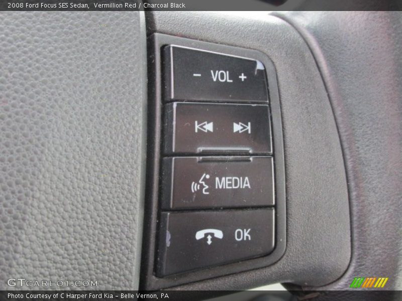 Vermillion Red / Charcoal Black 2008 Ford Focus SES Sedan