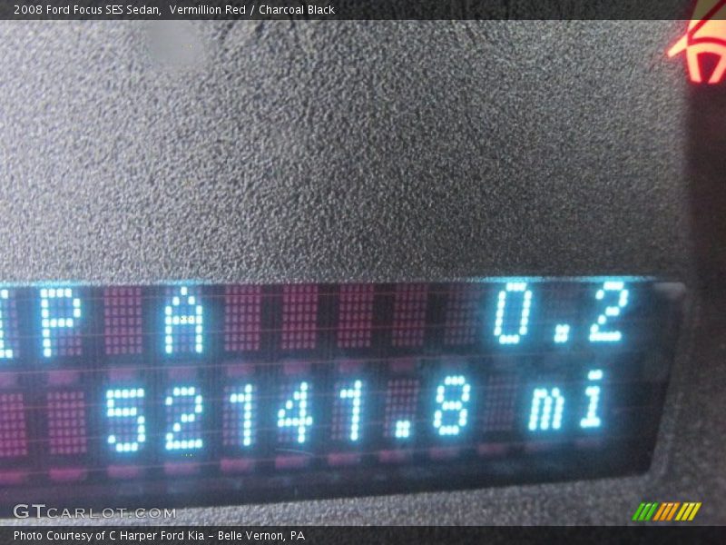 Vermillion Red / Charcoal Black 2008 Ford Focus SES Sedan