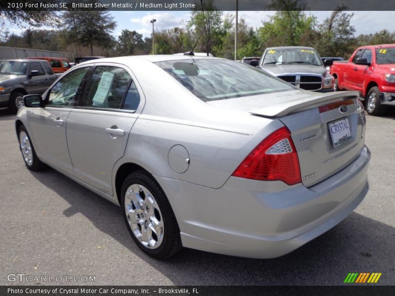 Brilliant Silver Metallic / Medium Light Stone 2010 Ford Fusion SE