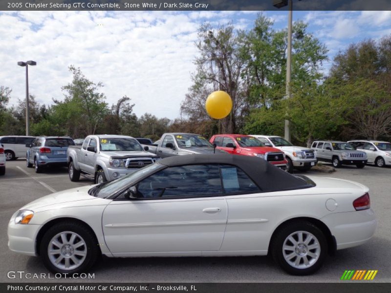 Stone White / Dark Slate Gray 2005 Chrysler Sebring GTC Convertible