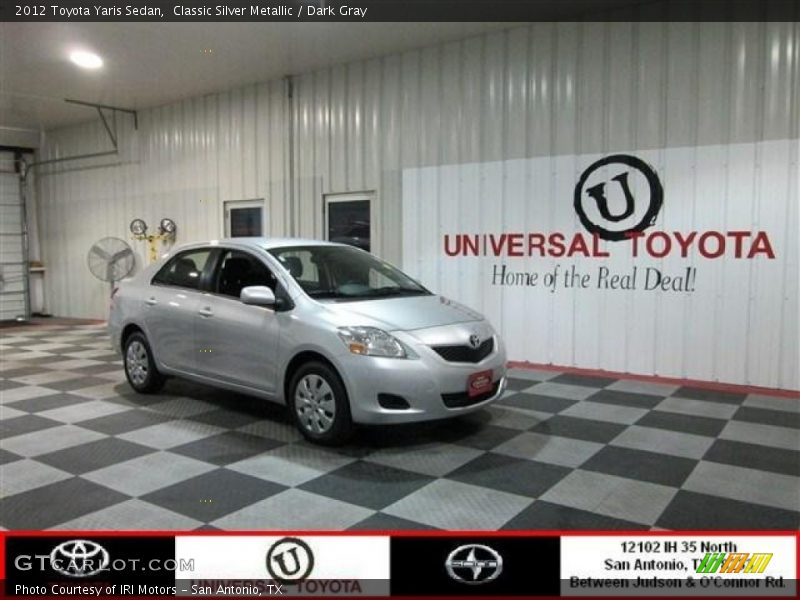 Classic Silver Metallic / Dark Gray 2012 Toyota Yaris Sedan