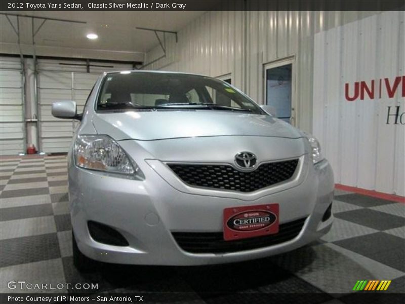 Classic Silver Metallic / Dark Gray 2012 Toyota Yaris Sedan