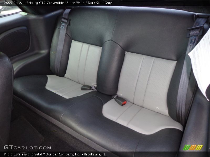 Rear Seat of 2005 Sebring GTC Convertible