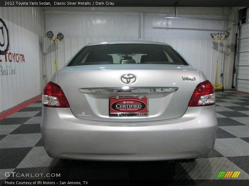 Classic Silver Metallic / Dark Gray 2012 Toyota Yaris Sedan