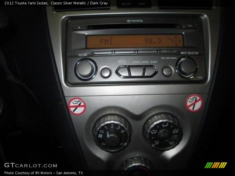 Classic Silver Metallic / Dark Gray 2012 Toyota Yaris Sedan
