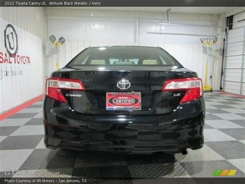 Attitude Black Metallic / Ivory 2012 Toyota Camry LE
