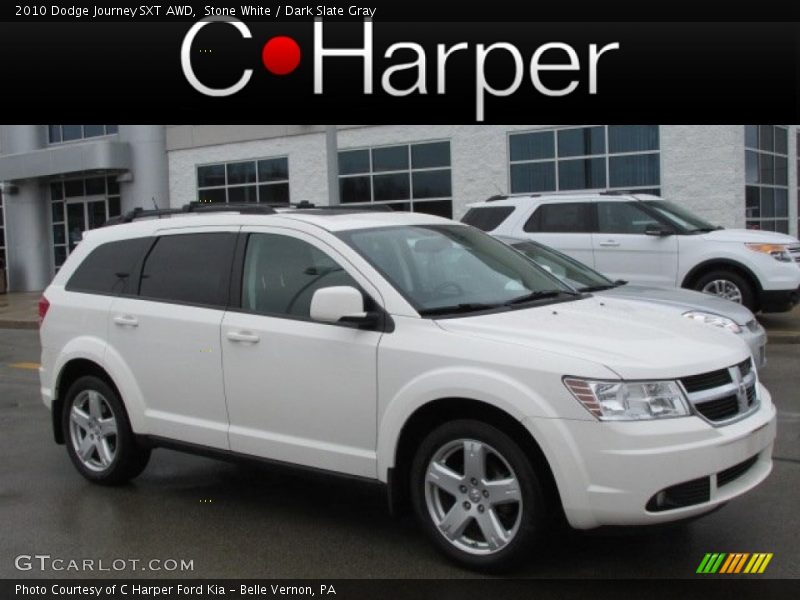 Stone White / Dark Slate Gray 2010 Dodge Journey SXT AWD