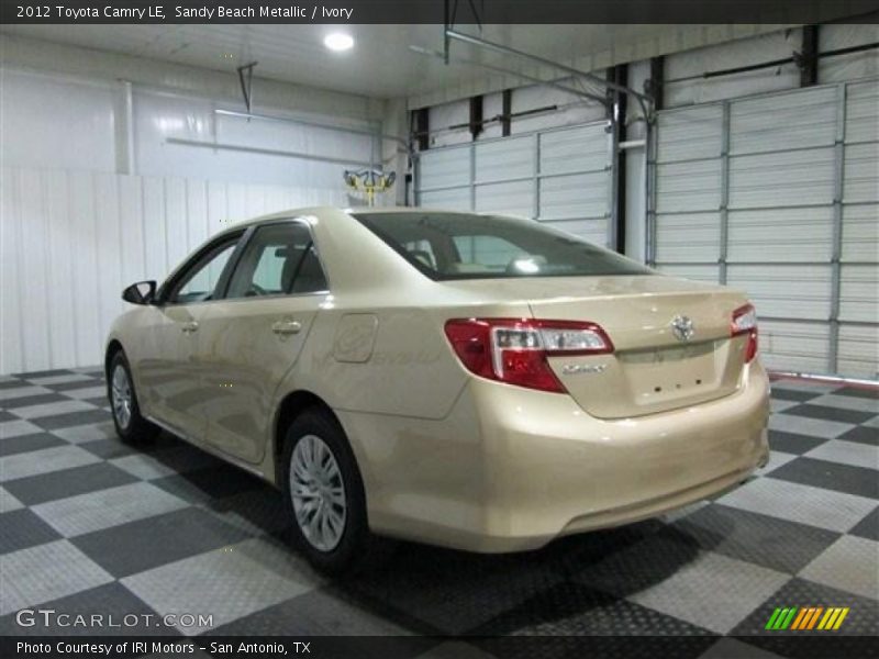 Sandy Beach Metallic / Ivory 2012 Toyota Camry LE