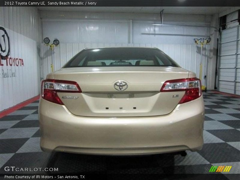 Sandy Beach Metallic / Ivory 2012 Toyota Camry LE
