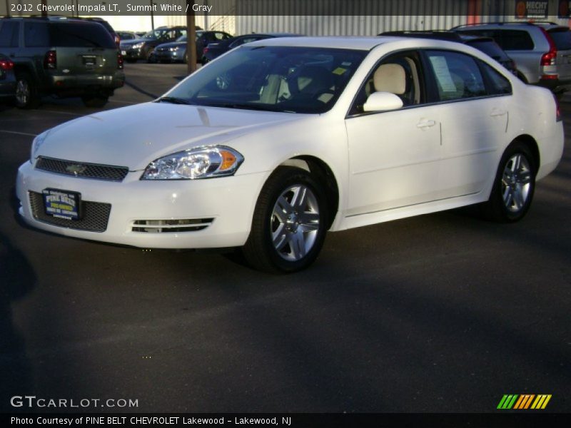 Summit White / Gray 2012 Chevrolet Impala LT
