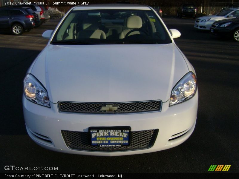 Summit White / Gray 2012 Chevrolet Impala LT