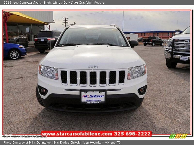 Bright White / Dark Slate Gray/Light Pebble 2013 Jeep Compass Sport