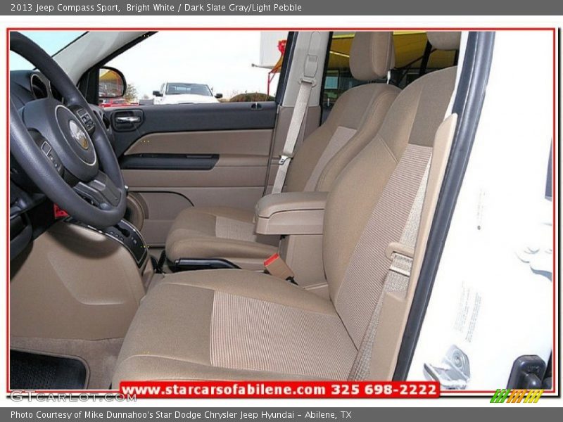 Bright White / Dark Slate Gray/Light Pebble 2013 Jeep Compass Sport