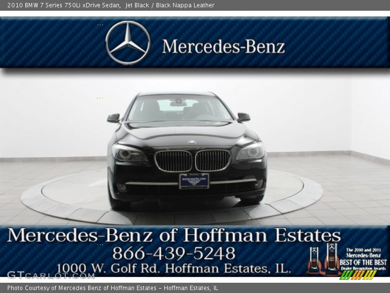 Jet Black / Black Nappa Leather 2010 BMW 7 Series 750Li xDrive Sedan