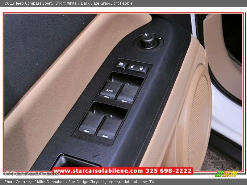 Bright White / Dark Slate Gray/Light Pebble 2013 Jeep Compass Sport