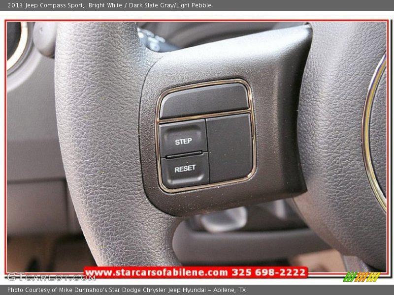 Bright White / Dark Slate Gray/Light Pebble 2013 Jeep Compass Sport