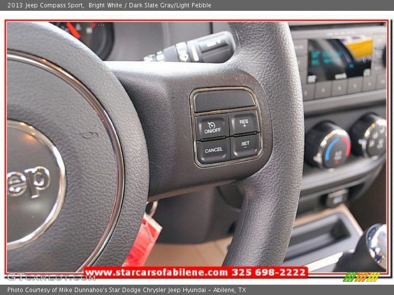 Bright White / Dark Slate Gray/Light Pebble 2013 Jeep Compass Sport
