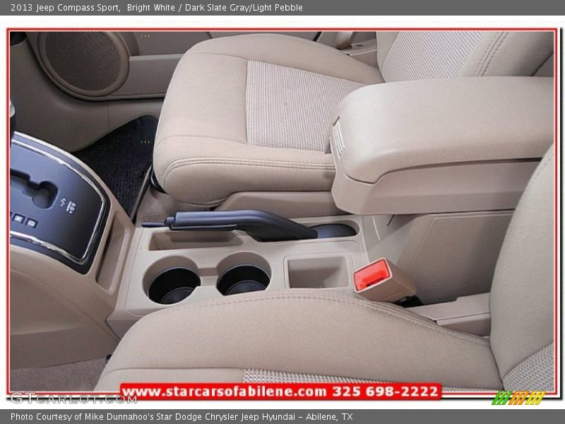 Bright White / Dark Slate Gray/Light Pebble 2013 Jeep Compass Sport