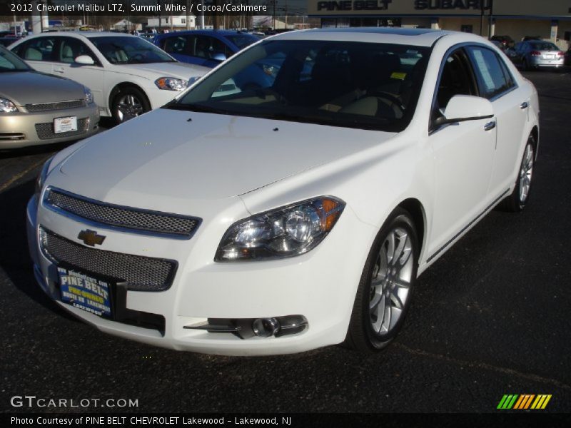 Summit White / Cocoa/Cashmere 2012 Chevrolet Malibu LTZ