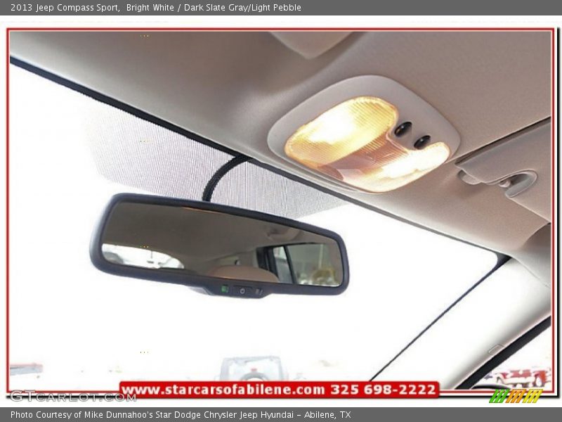 Bright White / Dark Slate Gray/Light Pebble 2013 Jeep Compass Sport
