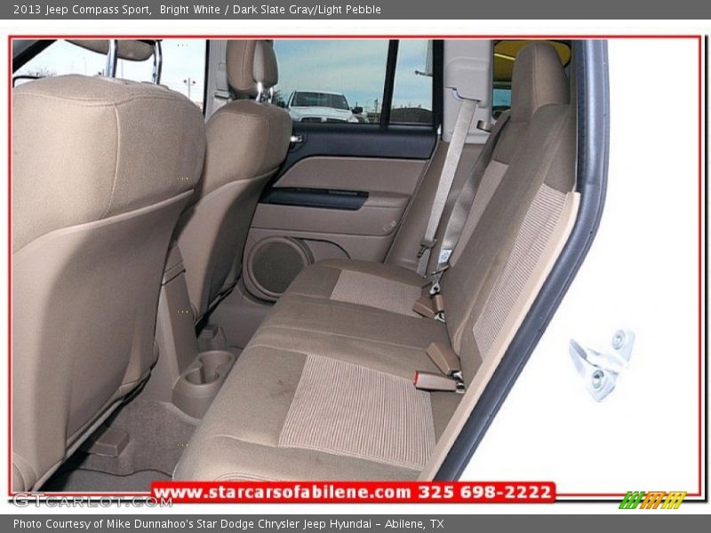Bright White / Dark Slate Gray/Light Pebble 2013 Jeep Compass Sport